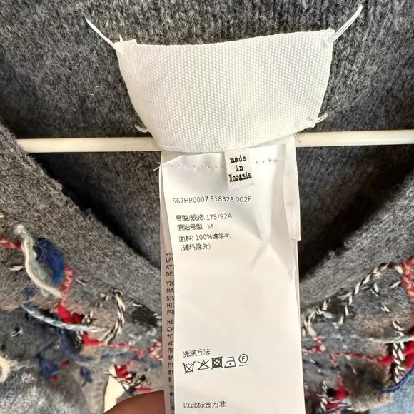 Authentic MM6 Maison Martin Margiela Gray Textured Cardigan - Picture 4 of 4